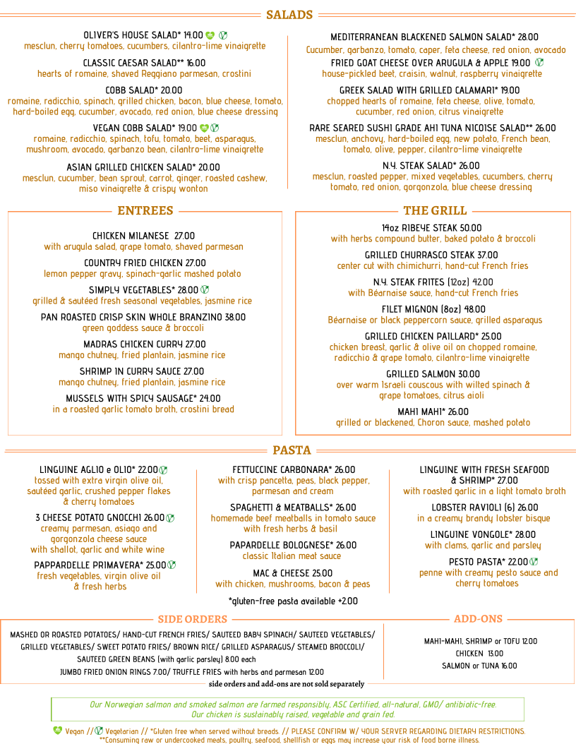 Oliver's Bistro Menu - Image 3